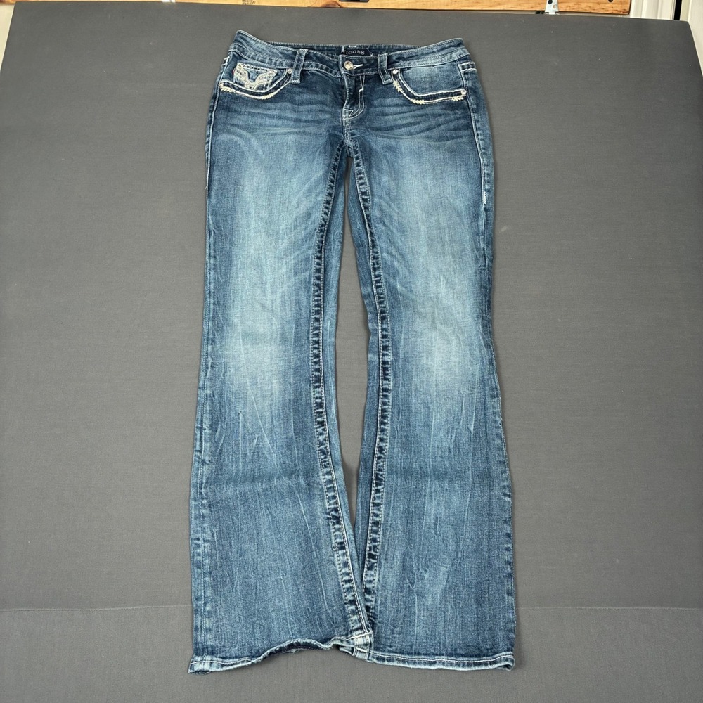 Y2K Vigoss Chelsea Bootcut Mid Rise Medium Wash Flared Jeans Women's Size 30x30